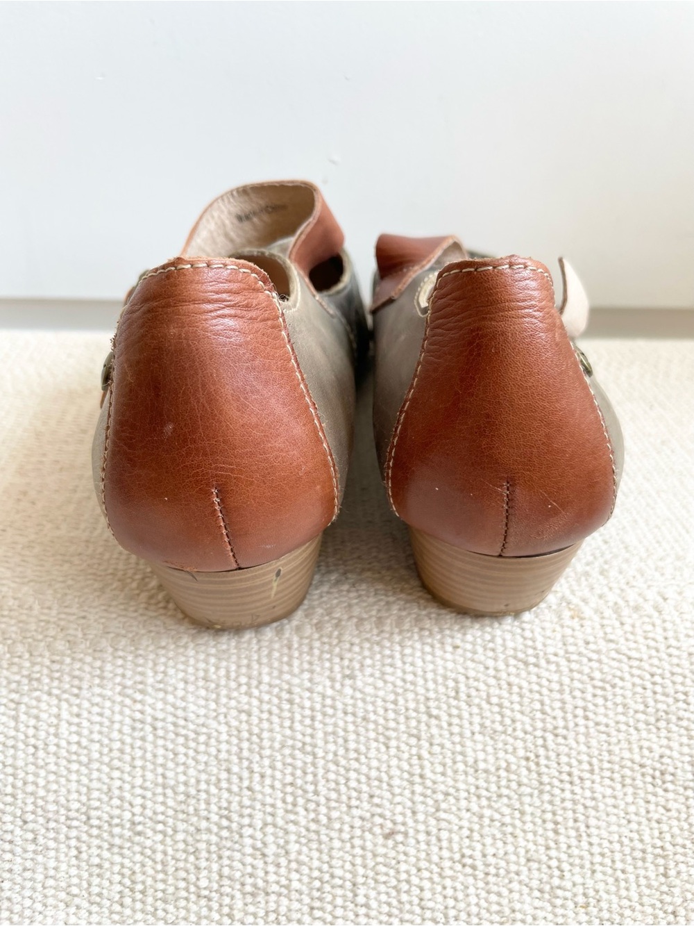 Pikolinos Leather Mary Janes Size 41 Square Toe Made In Spain - Picture 6 of 7